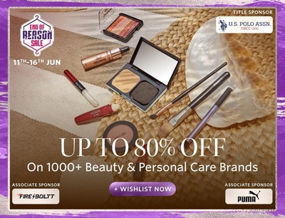 Irresistible offers on beauty and personal care products all through Myntra's EORS being held from 11th to 16th June