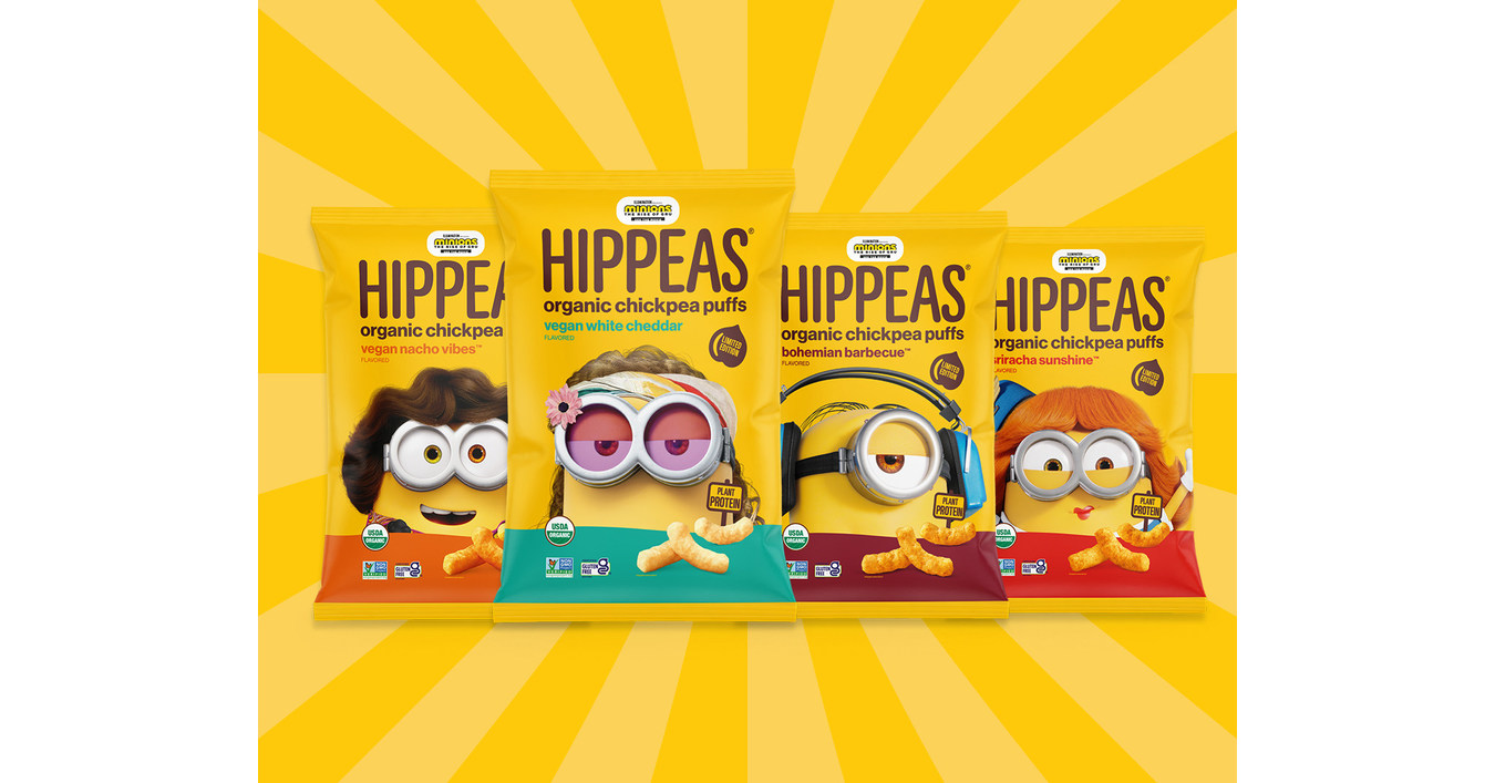 HIPPEAS® Launches Limited-Edition Minions-Themed Snacks