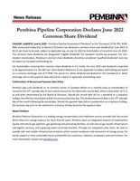 Pembina Pipeline Corporation Declares June 2022 Common Share Dividend