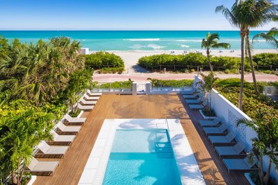 Featuring a beachfront pool deck flanked by palm trees, The MB Hotel, Trademark Collection by Wyndham in Miami Beach, Fla. is one of the unique hotels that recently joined the Trademark Collection.