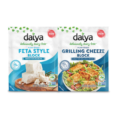 Daiya’s Latest Plant-Based Innovations, Inspired by Mediterranean Cheeses, Now Available: Unique Grilling Cheeze Block and a Made-to-Crumble Feta Style Block