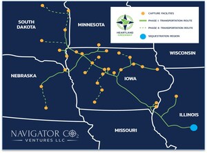 NAVIGATOR CO2, POET SIGN LETTER OF INTENT TO CAPTURE, TRANSPORT, AND STORE FIVE (5) MILLION TONS OF CO2 ANNUALLY