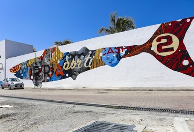Artwork by Artist Tristan Eaton in Isla Mujeres, Mexico
