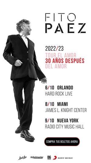 FITO PAEZ ANNOUNCES HIS TOUR "EL AMOR, 30 AÑOS DESPUÉS DEL AMOR TOUR"