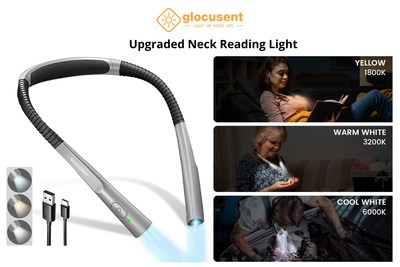 Breakthrough refinements based on customer feedback from the original neck book light, with 3 color temperatures adjustable and 3 brightness levels dimmable for all scenarios.