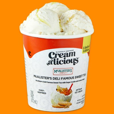 McAlister’s Deli and Creamalicious Launch One-Of-A-Kind Sweet Tea Ice Cream to Celebrate National Iced Tea Day