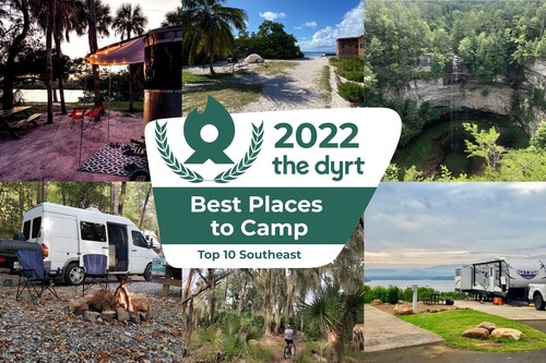 The Best Places to Camp in the Southeast awarded by The Dyrt
