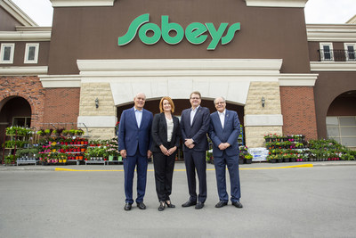 Brian Porter, President and Chief Executive Officer, Scotiabank; Tracey Pearce, President, Scene+; Michael Medline, President & CEO, Empire Company Limited; Ellis Jacob, President & CEO, Cineplex (CNW Group/Scotiabank)