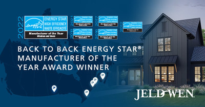 JELD-WEN of Canada Awarded ENERGY STAR 2022 Manufacturer of the Year (CNW Group/JELD-WEN Canada)