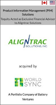 Tequity acted as the exclusive financial advisor to Aligntrac Solutions in their acquisition by 1WorldSync.