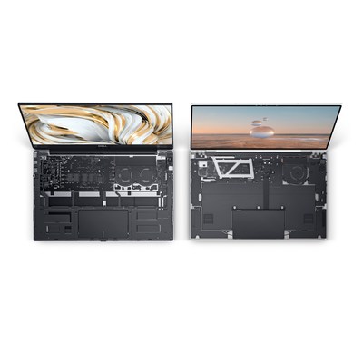 XPS 13 9305 (left) compared to new XPS 13 9315 (right).