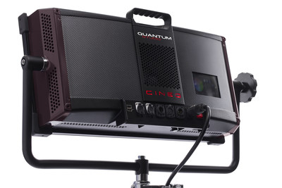 The new Cineo Quantum Studio premiering at Cine Gear 2022.  A powerful, portable production light designed for stage, location, and broadcast studio use.