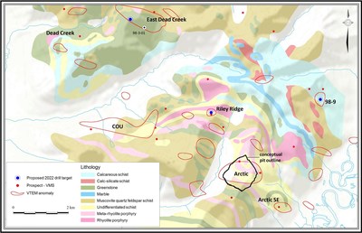 Figure 3. Drilling Locations Near the Arctic Project (CNW Group/Trilogy Metals Inc.)