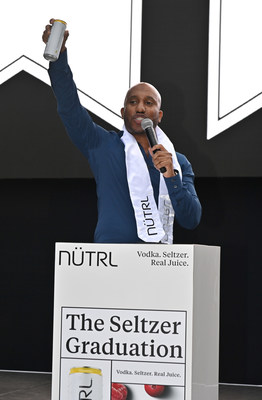 Actor, Comedian and Saturday Night Live cast member Chris Redd delivers commencement address at “The Seltzer Graduation” presented by NÜTRL Vodka Seltzer, a ceremony and party at New York City’s Hudson Yards to celebrate graduating to the next phase in life and better hard seltzer choices, like NÜTRL Vodka Seltzer. 

Credit: Bryan Bedder via Getty Images