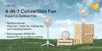 JISULIFE 2022 NEW: Recommended Summer Camping Gear, FA37 Portable 4-IN-1 Convertible Outdoor Fan For Cooling