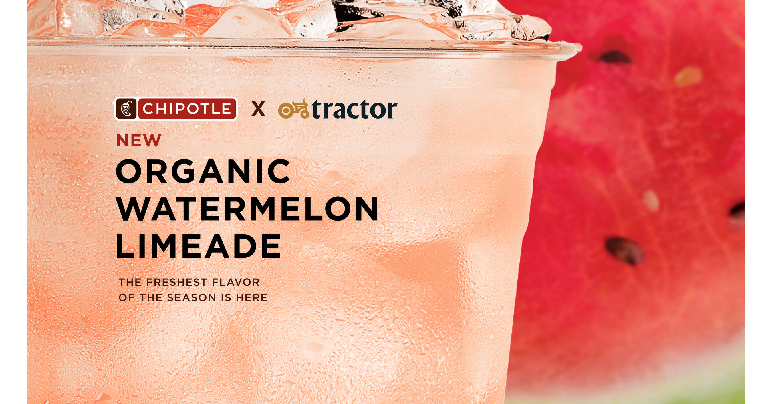 CHIPOTLE INTRODUCES FIRST SEASONAL DRINK, WATERMELON LIMEADE BY TRACTOR