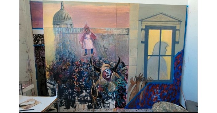 Ode to January 6th Painting Unveiled by Elaine Badgley Arnoux