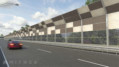 solar highway noise barrier (CNW Group/Mitrex - Integrated Solar Technology)