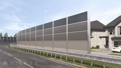 solar highway noise barrier (CNW Group/Mitrex - Integrated Solar Technology)