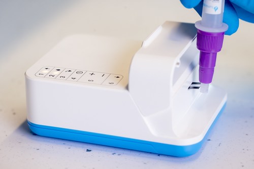 The Amira System includes the Amira Analyzer, Amira SARS-CoV-2 Ag test strips, swabs, and sample preparation materials.