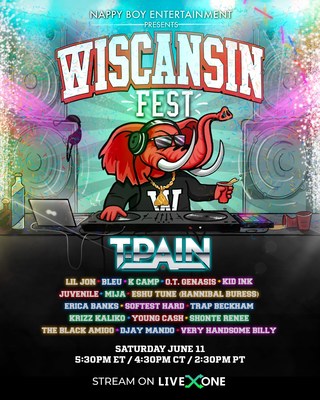 T-PAIN’S FIRST ANNUAL “WISCANSIN FEST” TO BE GLOBALLY LIVESTREAMED ON LIVEONE
