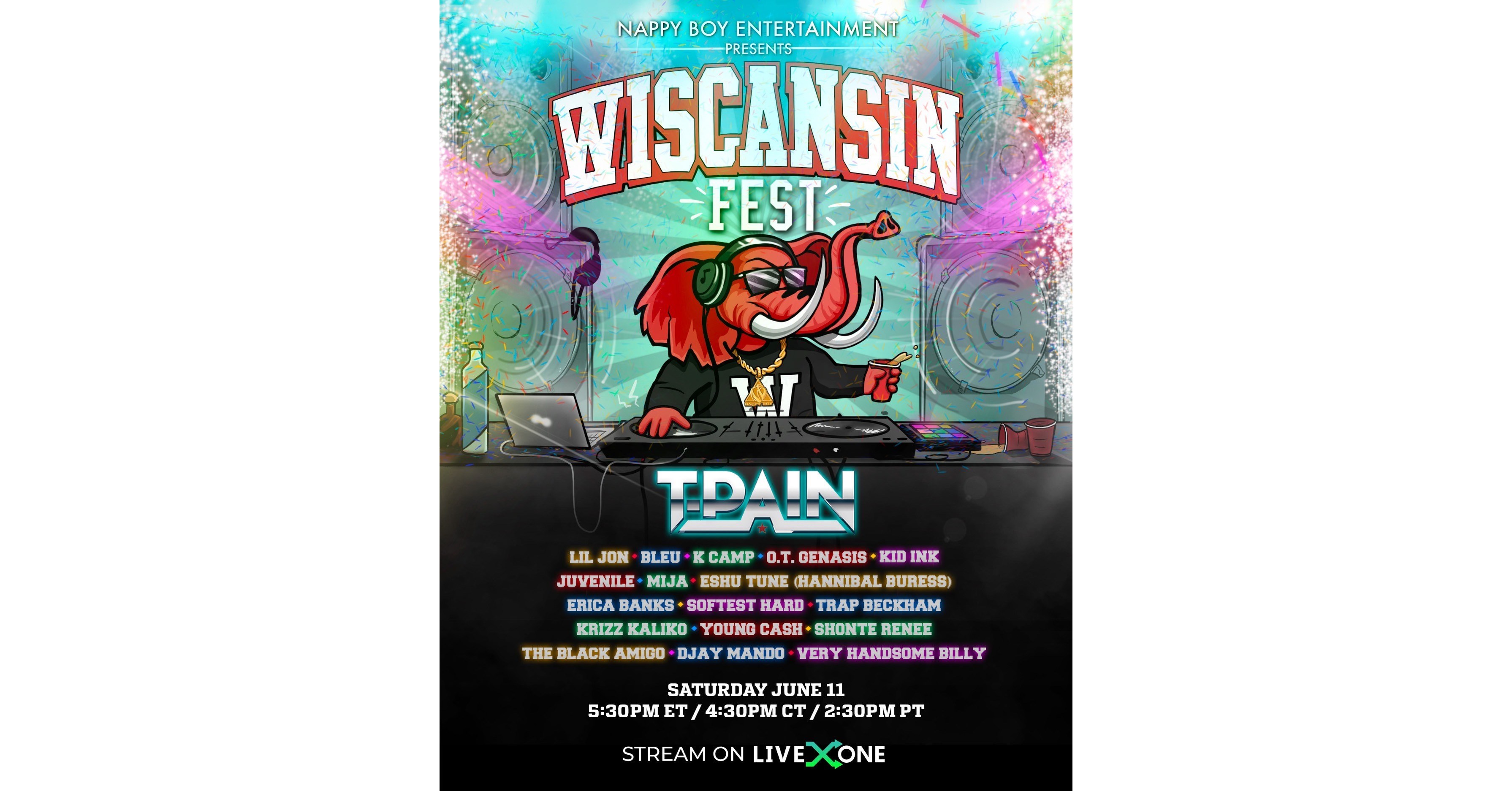 TPAIN'S FIRST ANNUAL "WISCANSIN FEST" TO BE GLOBALLY LIVESTREAMED ON