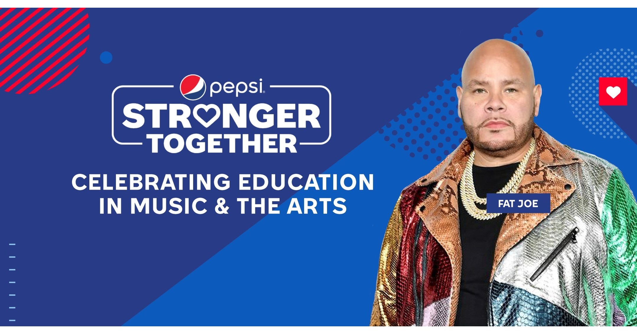 Pepsi Stronger Together y Gamesa® se unen a Fat Joe and Friends para lanzar un programa nacional de becas de $100,000 en apoyo de la educación musical y artística para estudiantes multiculturales