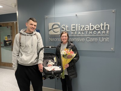 Sean and Veronica Williams leave the St. Elizabeth NICU with baby Brooklynn