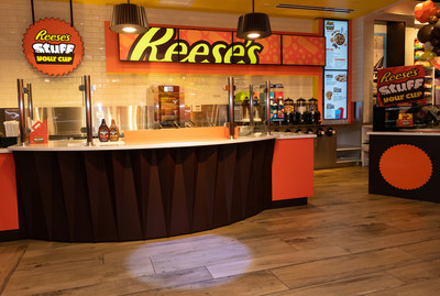 A first look at the brand NEW Reese’s Stuff Your Cup experience now open at Hershey’s Chocolate World in Times Square, Thursday, June 9, 2022, in New York.  (Diane Bondareff/AP Images for The Hershey Company)