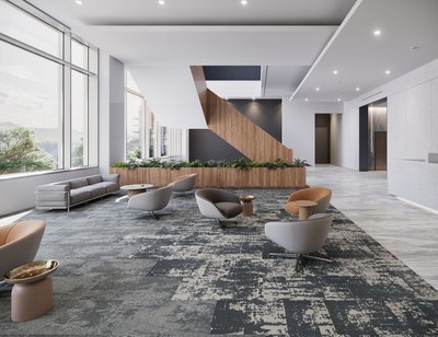 Tarkett's new Inspired Nature collection includes three soft surface styles and one coordinating LVT that interpret endless vistas of desert, tundra, and clouds to evoke an expansive, regenerative world.