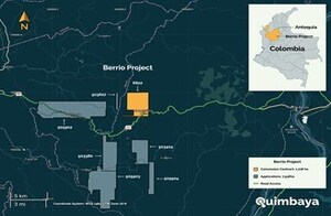 Quimbaya Gold Inc. Adds Additional Claims in Antioquia