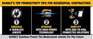 Go Cordless: DEWALT Shares Top Tips for Residential Contractors Seeking to Boost Productivity During Peak Building Season