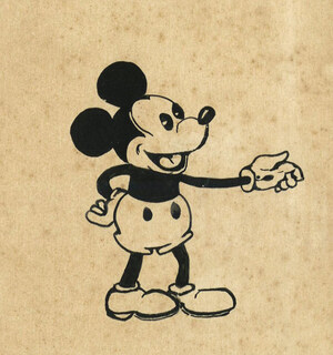 An American Treasure: Is This Flea Market Find Walt Disney's First Mickey Mouse Drawing? - Unofficial Original Disney Art Prepares for Landmark Auction at Affiliated Auctions &amp; Realty