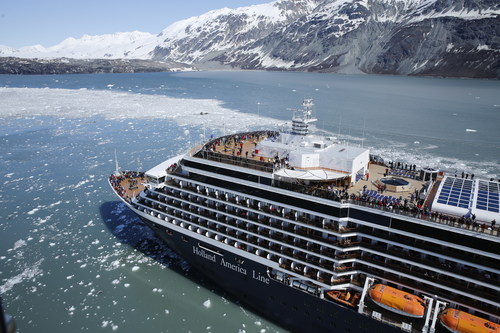 Westerdam in Glacier Bay, Alaska. (PRNewsfoto/Holland America Line)