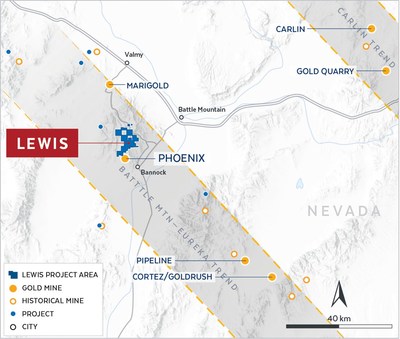 Figure 3: Lewis Project Location (CNW Group/Orla Mining Ltd.)