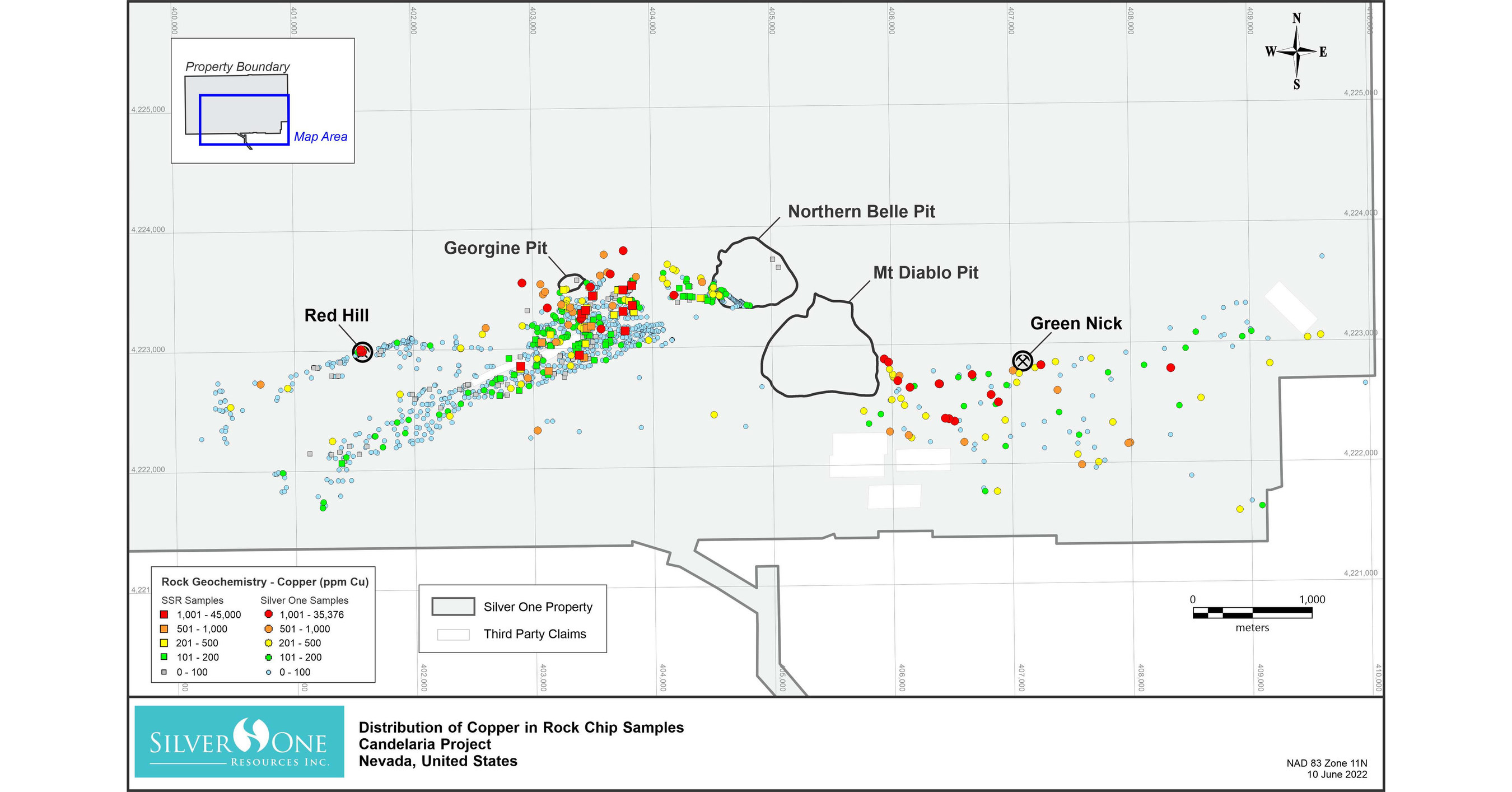 SILVER ONE IDENTIFIES NEW PORPHYRY-RELATED COPPER-SILVER-GOLD TARGETS ...