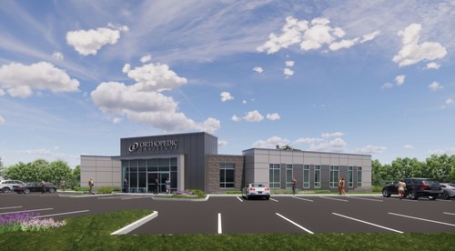 Proposed Rendering of New Orthopedic Institute medical office building in Mitchell, SD