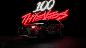 LEXUS X 100 THIEVES CUSTOMIZED VEHICLE FEATURES FIRST DESIGN GENERATED BY CHAMPIONSHIP GAMEPLAY