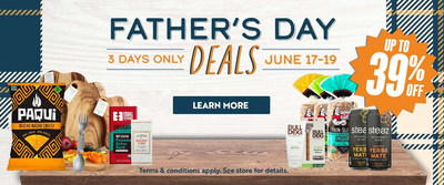 In addition to June sales, customers can enjoy additional Father’s Day deals and gifts June 17-19th, with savings up to 39% off.