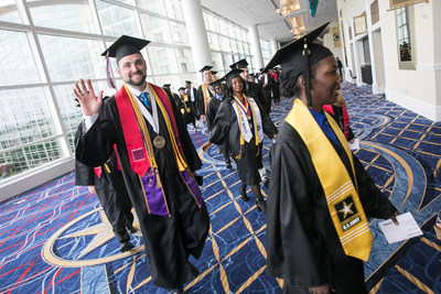 Several APUS students earned their degrees at a past commencement.