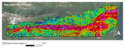 Stuhini completes an airborne geophysical survey on the Big Ledge zinc property (CNW Group/Stuhini Exploration Ltd.)