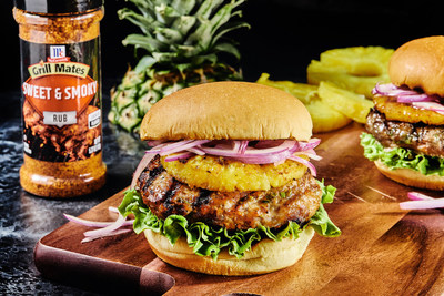 Nick Lachey’s Hawaiian Burger with Grilled Pineapple recipe created in partnership with McCormick Grill Mates (Photo Credit: McCormick)