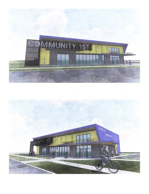 Renderings for the proposed Boys & Girls Clubs of Central Mississippi Culinary Arts Center in Jackson, MI