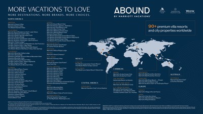 Abound by Marriott Vacations™ provides access to over 90 premium villa resorts and city properties worldwide.