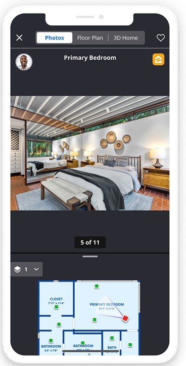 Interactive floor plans by Zillow give shoppers an in-person perspective of properties for sale or rent.