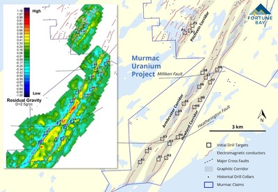 Figure 3. Initial drill target for the Murmac Uranium Project. (CNW Group/Fortune Bay Corp.)