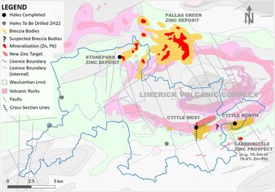 Exhibit 2. Current Drill Program at Stonepark Project (76.56% interest), Ireland (CNW Group/Group Eleven Resources Corp.)