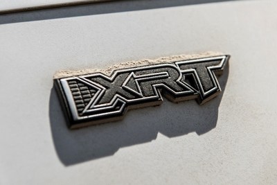 The 2023 Palisade XRT badge is photographed in Santiago, Calif., on May 26, 2022.