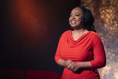 Nyra Jordan, Social Impact Investment Director at American Family Insurance, speaks to TED about the need for employers to engage individuals impacted by the justice system. (photo credit: TED)