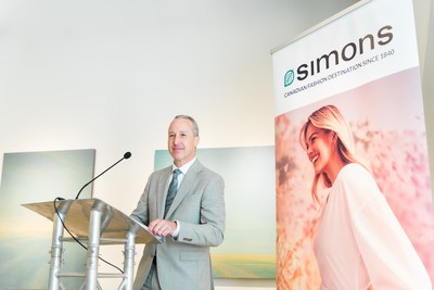 Bernard Leblanc, president and CEO of Simons, at the event in Halifax (CNW Group/La Maison Simons)